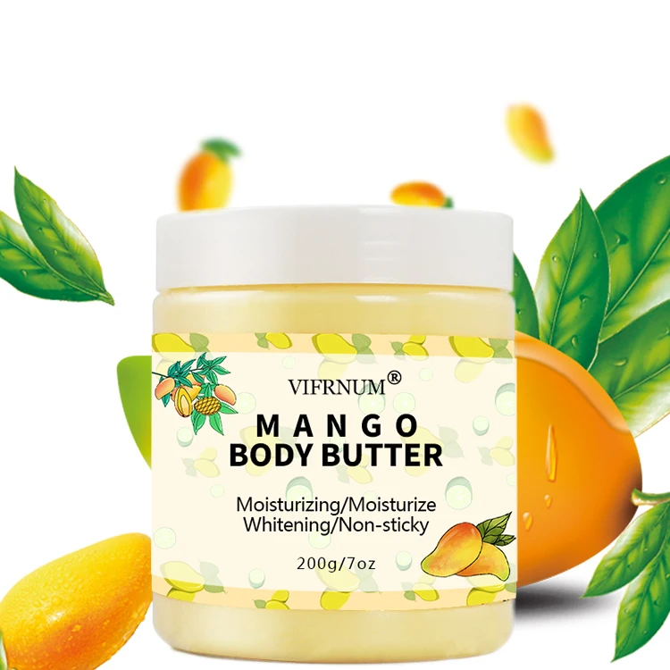

wholesale custom logo all natural cocoa shea butter cream private label mango organic moisturizing whipped body butter
