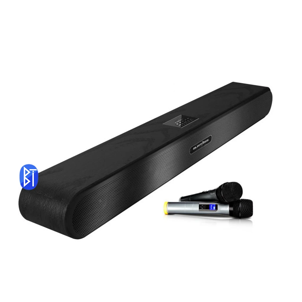 

SURPASS Wireless Blue tooth Soundbar Home Theater Speaker System Sound Bar for Home Theatre and TV Television, Black maple