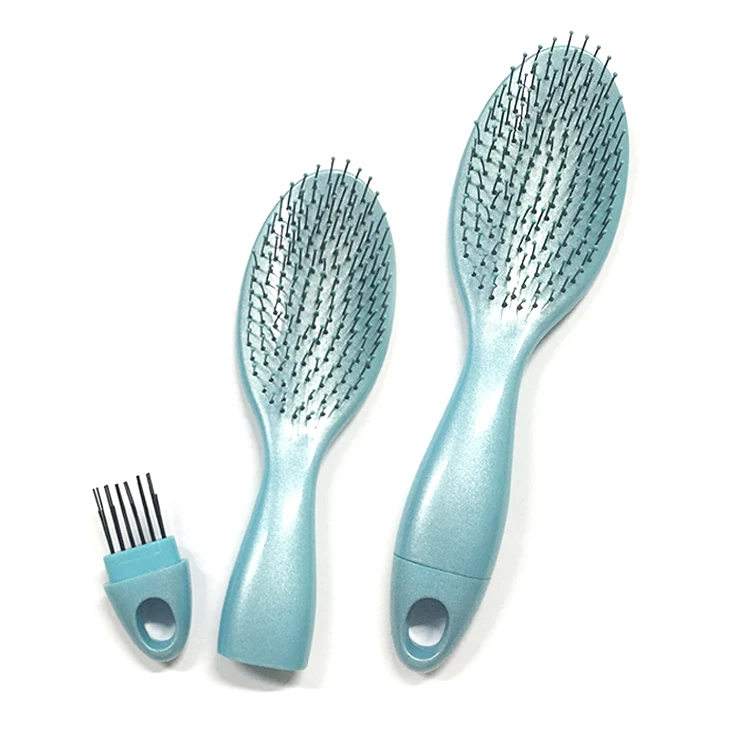 Wave Plastic Self Cleaning Detangling Hair Brush Anti Static Detangling ...