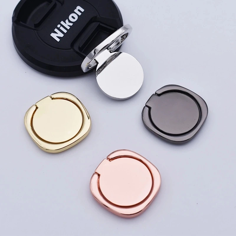 

2021 amazon promotional gift Zinc Alloy 360 Rotation Customized logo cell phone finger ring holder grip, Black, gold, silver, rose gold