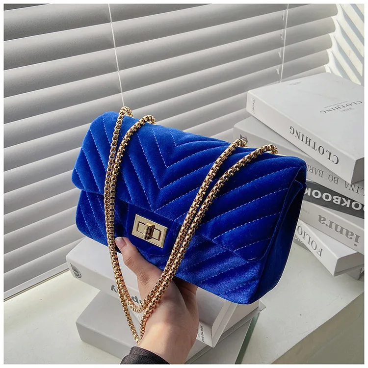 

Wholesale Fashion Designer Branded Handbags for Women Hand Bags Ladies Winter Fall Velvet Purses and Handbags, 8 colors available