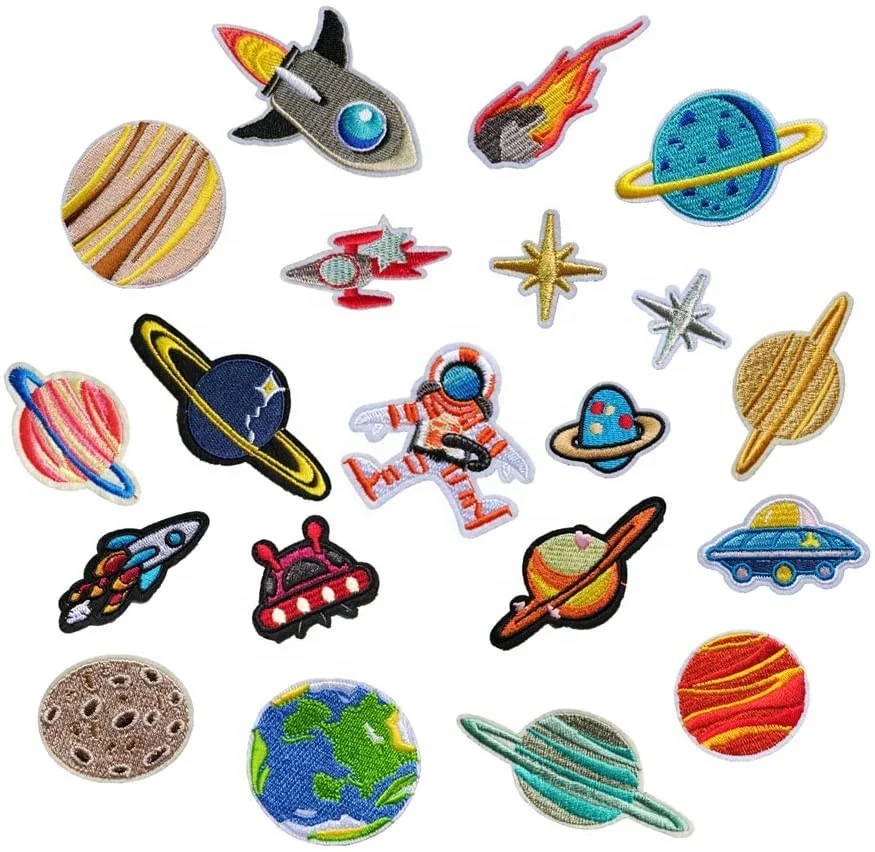 

Space Planets Patch Iron on Applique Patches Sew On Badge Applique Patch for Jeans Clothing Denim Jeans Jacket Handbag Shoes