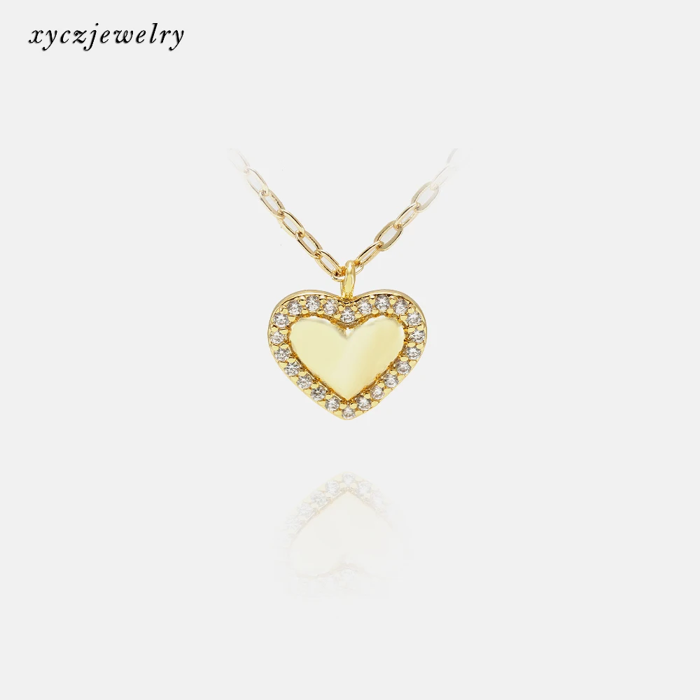 

XingYu Small Heart18K Gold Plated CZ Pendant Necklace DIY Jewelry