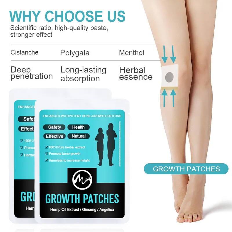 

Growth Massage Oil+Height Increasing Foot Patches Chinese Herb Oil Enhancer Grow Taller Plaster Patch For Adults&Teen