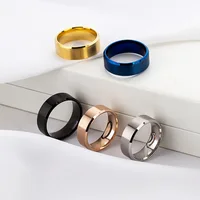 

Fashion Factory Cheap 8mm 5 Colors Solid Color Stainless Steel Plain Ring