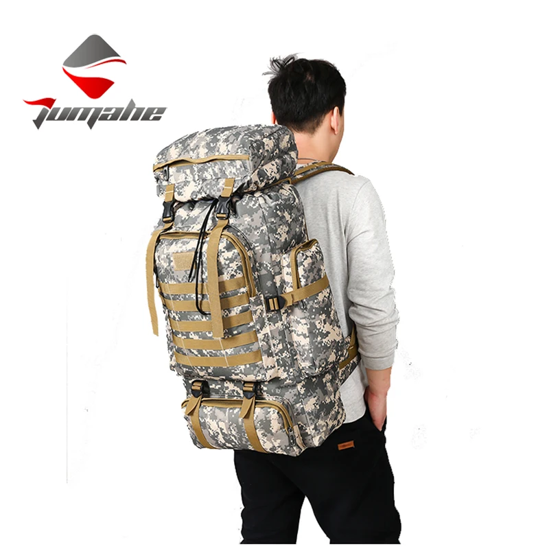 

80L Waterproof Camo Tactical Backpack Travel Rucksack Outdoor Sports Climbing Bag Military Army Hiking Backpack