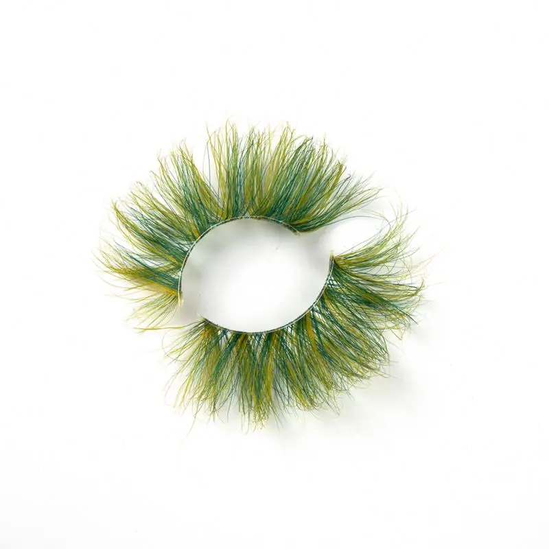 

Newly developed colorful eyelashes 18mm-25mm real mink lashes custom package private label false eyelash, Multiple colors