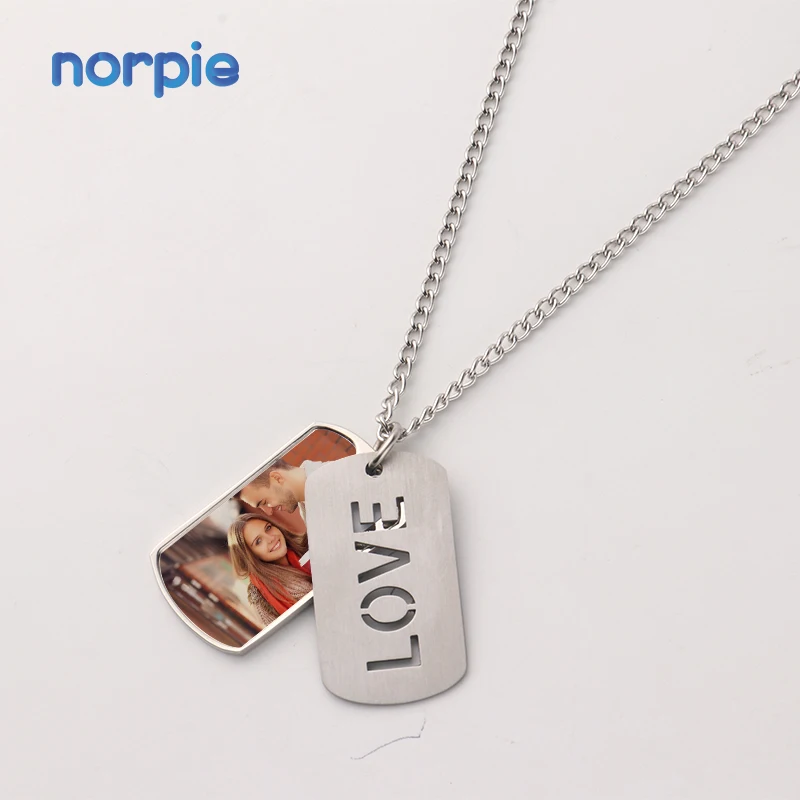 

Custom Sublimation DIY Heat Press Necklace Sublimation dog tag necklace/love slide locket