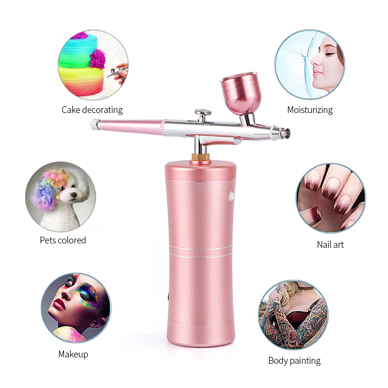 

Best Price Aerografo Mini Airbrush Aerografo Reposteria Wireless Kit Compressor Pets Nail Art Makeup Oxygen Spray Guns Airbrush