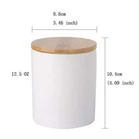 

custom Ceramic canister storage jar tea jar container with bamboo lid