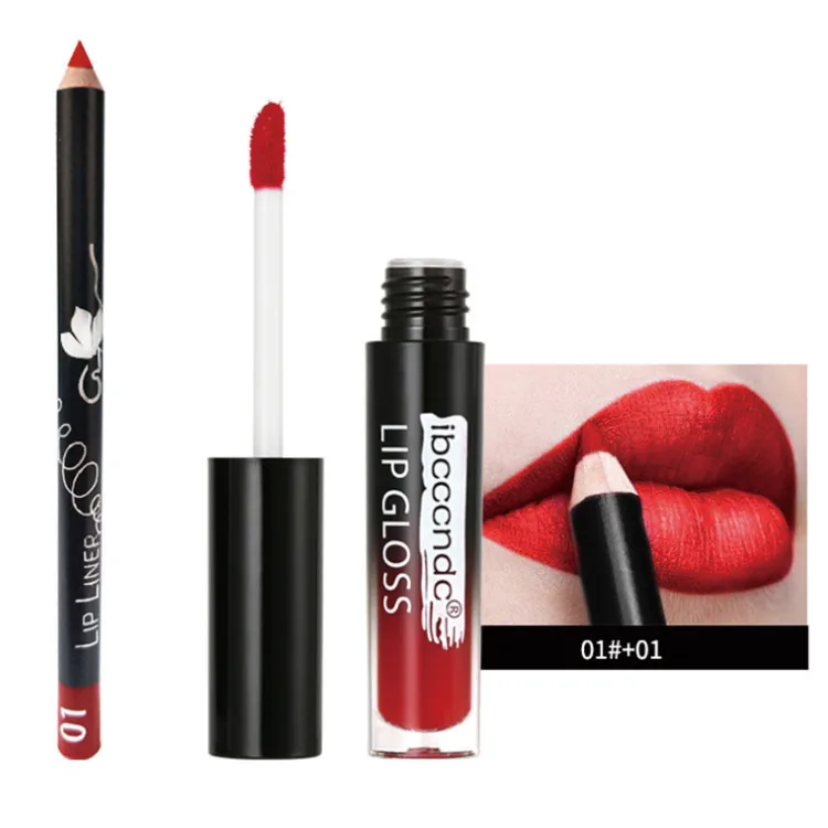 

Liquid Lipstick Lip Liner Waterproof Pigment 12 Matte Color Lip Gloss Kit Lip liner Set