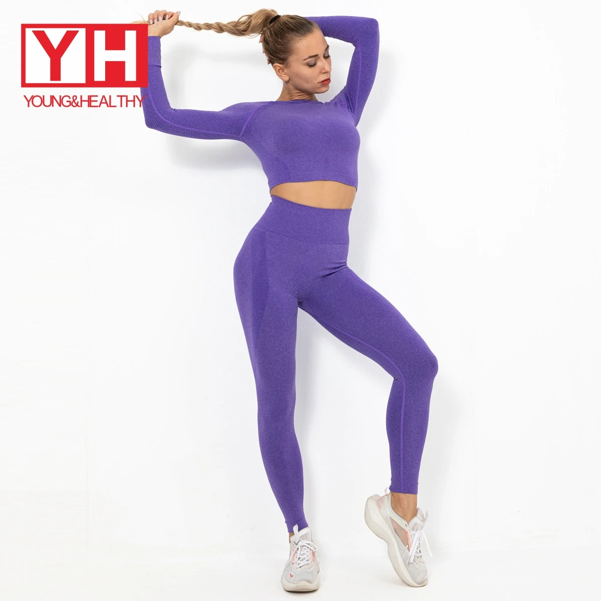 

Wholesale Hot Sale High Waisted Unique Custom Balnk Logo High Quality Female Gym Wear Set For Women