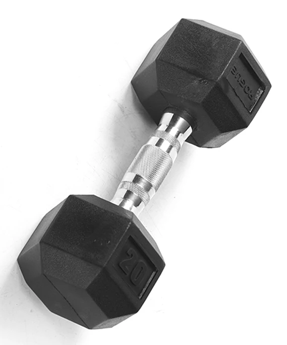 

Factory supply dumbbells gym equipment set top quality Rubber hex dumbbell set, Black