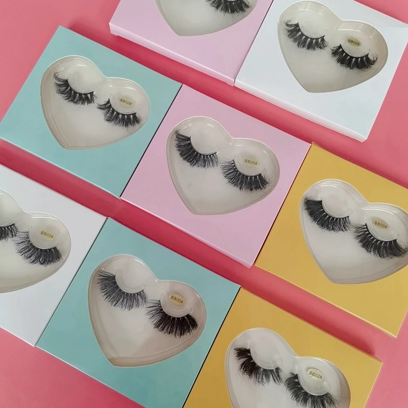 

heart lashbox vendor heart eyelash box 3D mink lashes 16mm eyelashes mink lashes3d wholesale vendor