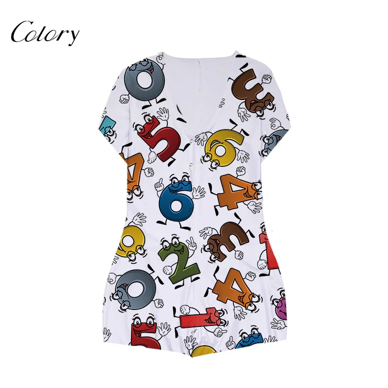 

Colory Custom Print Adult Short Shorts For Women Henesy Onesie, Picture shows