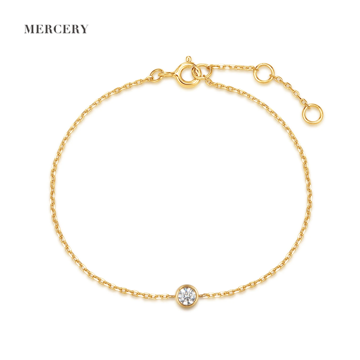 

Mercery Eternal Diamond Fine Jewelry 14K/18K Solid Gold Bracelet Fashion Jewelry Bracelets For Women Gifts