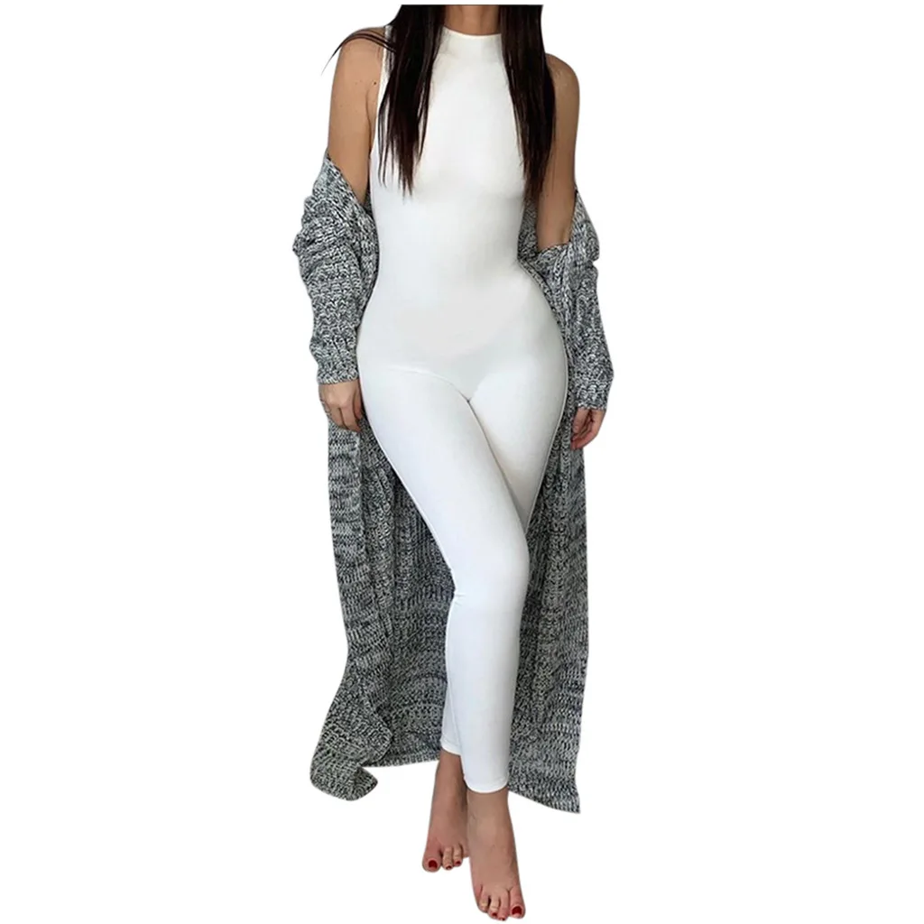 

J010 Hot sell round neck bodycon fashion women one piece jumpsuit new women's sleeveless slim high waist sports jumpsuit, Black/white/grey