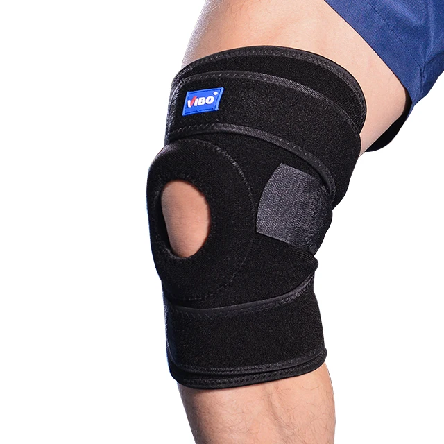 

Neoprene Fitness Protection Rodillera Adjustable Brace Straps Weightlifting Elastic Knee Support Arthritis Knee Pads, Black