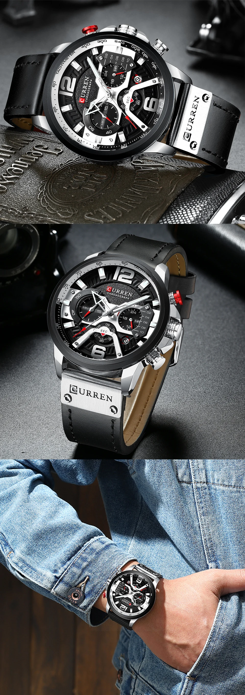 CURREN 8329 quartz men's watches wholesale price with watch box