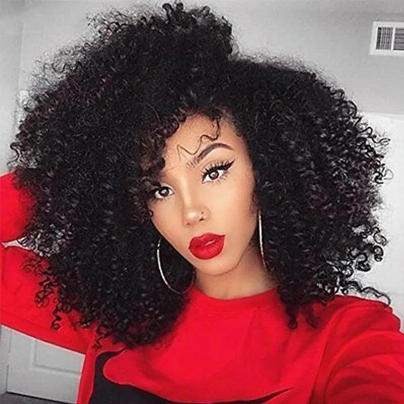 

Women wig Wholesale 100%Brazilian Virgin Human Hair Curly Full 360 Lace Frontal wig For Black Women
