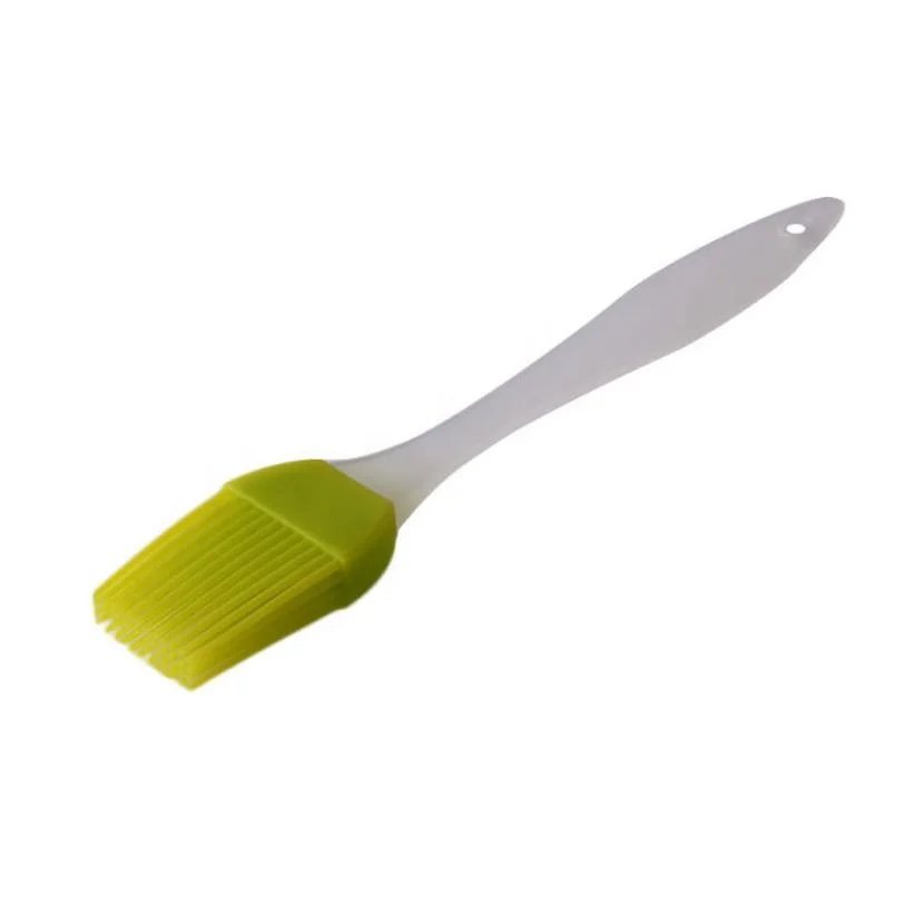 

17 cm silicone cream brush Translucent handle BBQ brush kitchen oil brush, Blue,red,green,orange,purple, pink,rose red