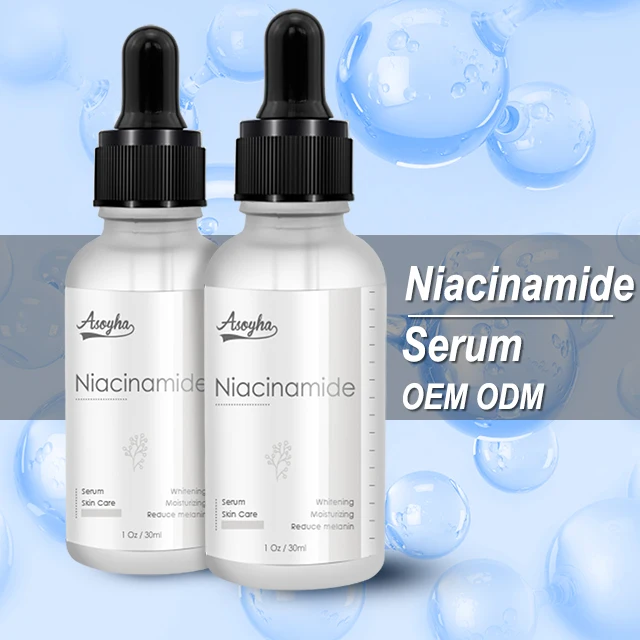 

Korean Hottest Female Organic 100% Natural Pure Nicinamide Hyaluronic acid 30ml kg Age Facial Serum with Private Logo Vitamin C