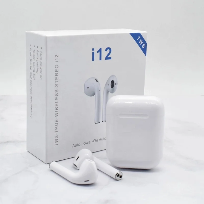 

2021 New Arrivals Audifonos BT 5.0 Wireless Earphone i12 tws earbuds inpods 12 Air2 i12 Tws, Colors customized