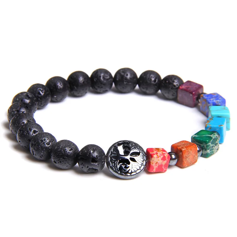 

Wholesale New Arrival Fashion Handmade 8MM Imperial Jasper Lava Stone Beads Bracelet For Women Men