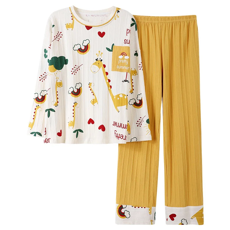 

Pajamas Woman Clothing Sets Warm Sleepwear 2022 Woman Home Wear Home Set For Woman