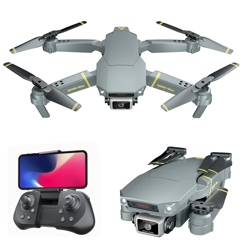 

Global Drone GD89 Max RC Foldable professional long distance drone with hd camera and gps Fpv Phone Control Toy For Kids, Black