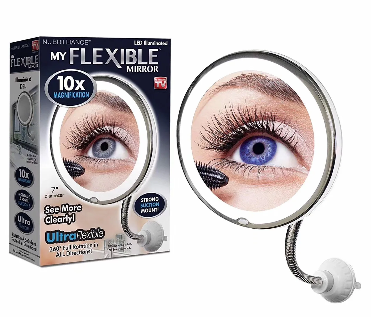 

New Led Make-up With Light 10 Times Magnification Bathroom Led Make-up Mirror