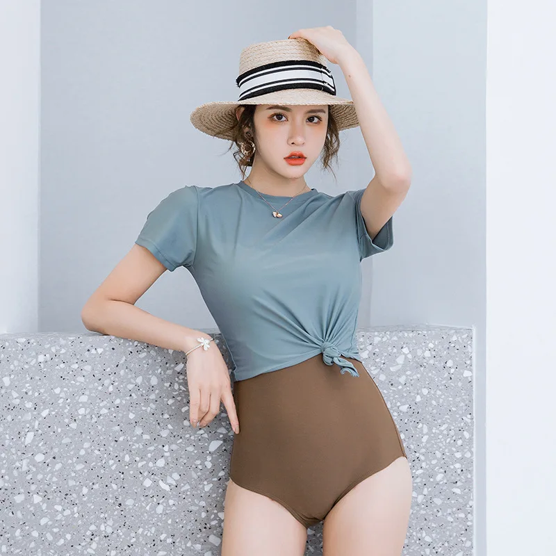 

YZ-0496 Women Are Conjoined, Japan And South Korea Backless Bathing Duit High Waist Two Piec Sexy Swimsuit