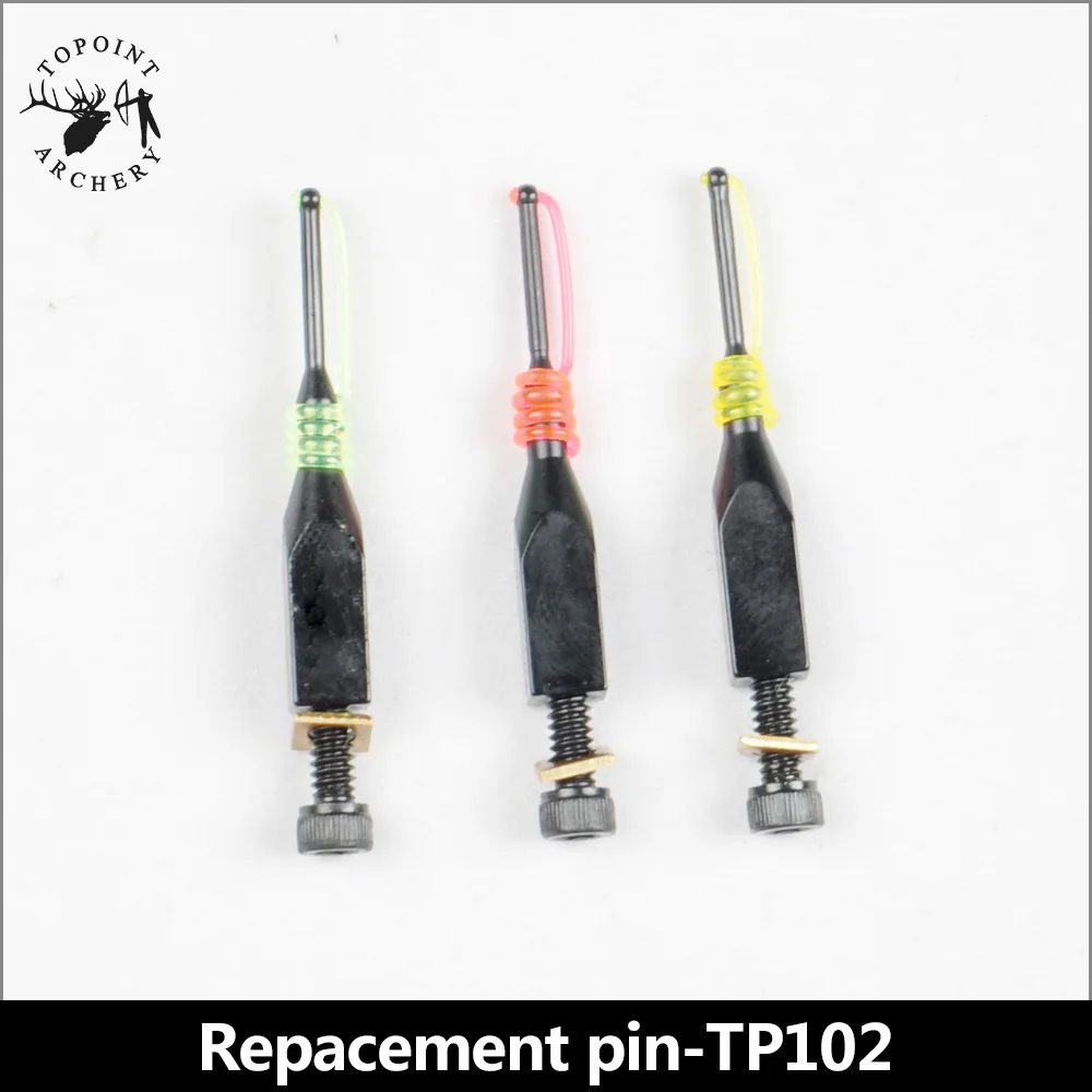 

Topoint Replacement Bow Sight Optic Pin TP102 0.029" Fiber 3/16" Slotted 3pcs/set Yellow Green Red Three colors