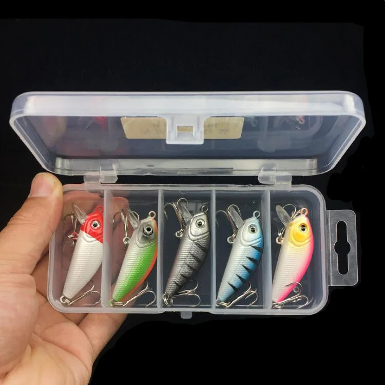 

WEIHE wholesale 5 Colors Available Artificial Bait Crank Hard Plastic Fishing Lures set peche au coup siege