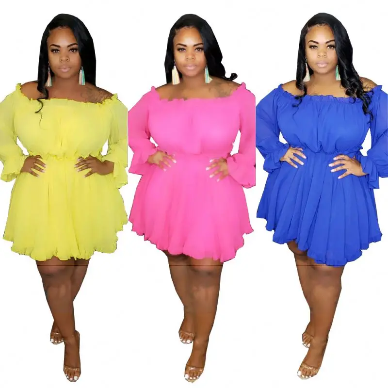 

2020 New Fashion Women Summer women clothes big size short sleeve women party dress