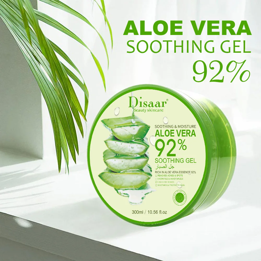 

Factory Wholesale Private Label Big Volume 300ml Natural Aloe Vera Gel Face And Smoothing Moisturizing 92% Aloe Vera Gel