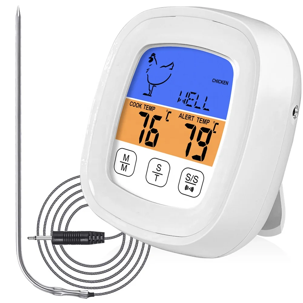 

Best Seller Instant Read Cooking Meat Digital Food Thermometer with Backlight Magnet and BBQ Probe for Deep Fry BBQ Grill, Any pantone color and customized pakage is available.