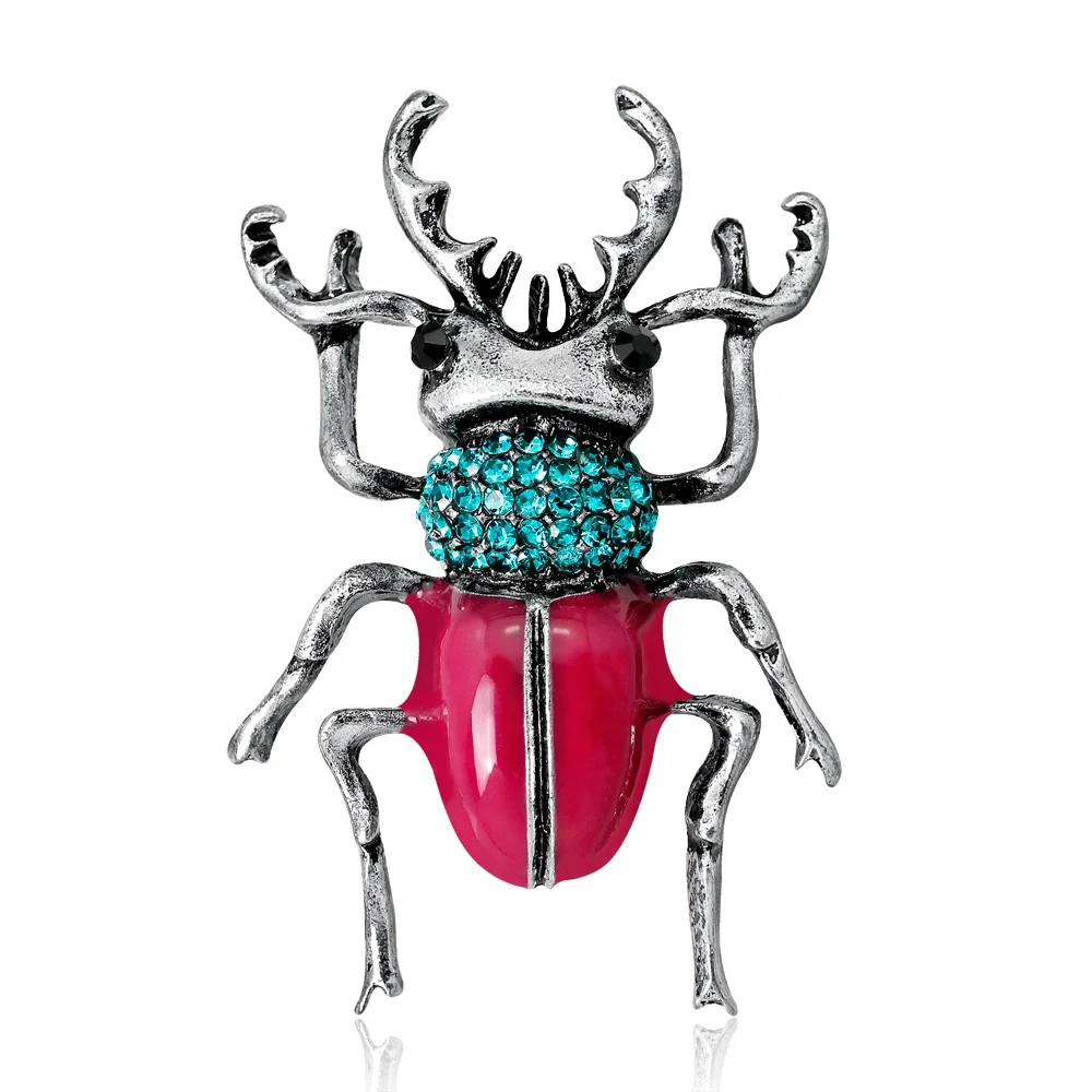 

Fashionable and Beautiful Rhinestone Beetle Brooch Ornament, Picture shows
