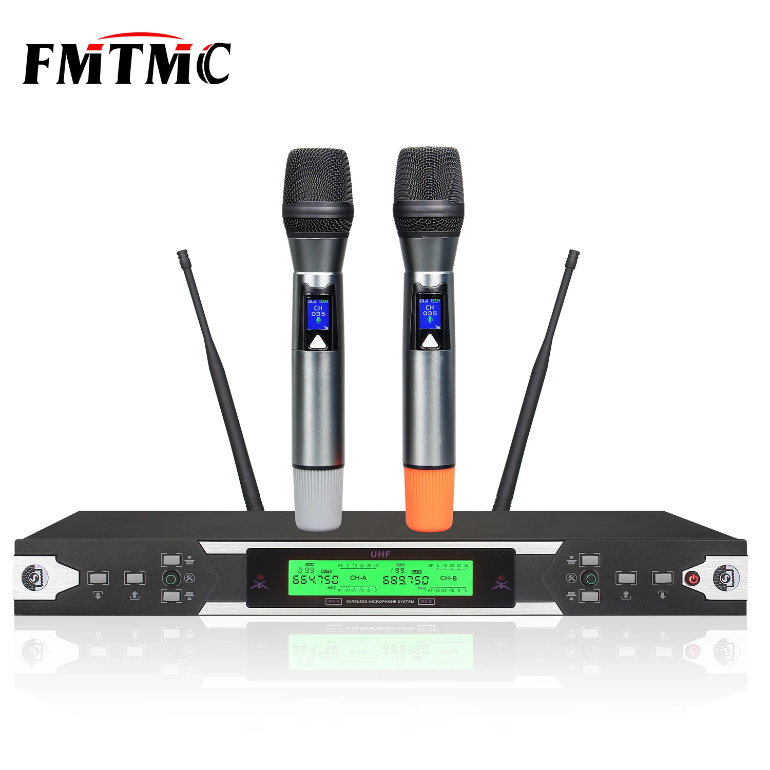 

Hot Selling KTV-M7 Professional KTV Wireless System UHF Dynamic Handheld Two Channels Karaoke Microphone