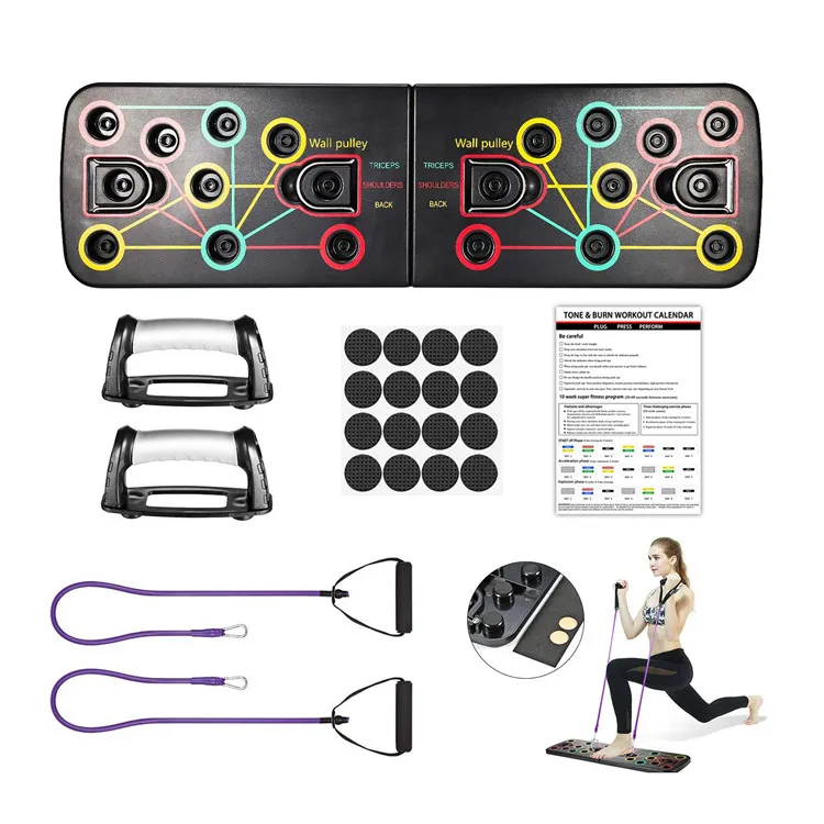 

13 in 1 Push-Up Home Fitness Board Equipment Foldable Push Up Plate Muscle Board Multifunctional Gym Push Up Board, Customize color