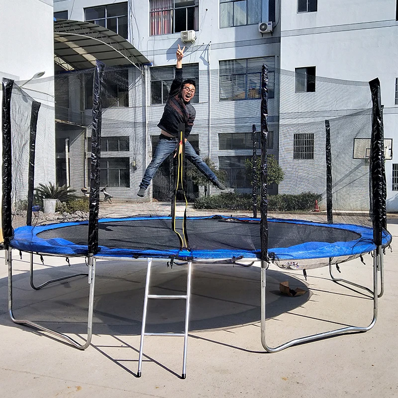 

Commercial outdoor professional round kids 16ft trampoline bed for sale