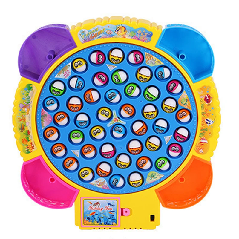 

Customizable Electric 45 Fishes Toys Fishing Toy with Music and Light Fishing Game for Baby