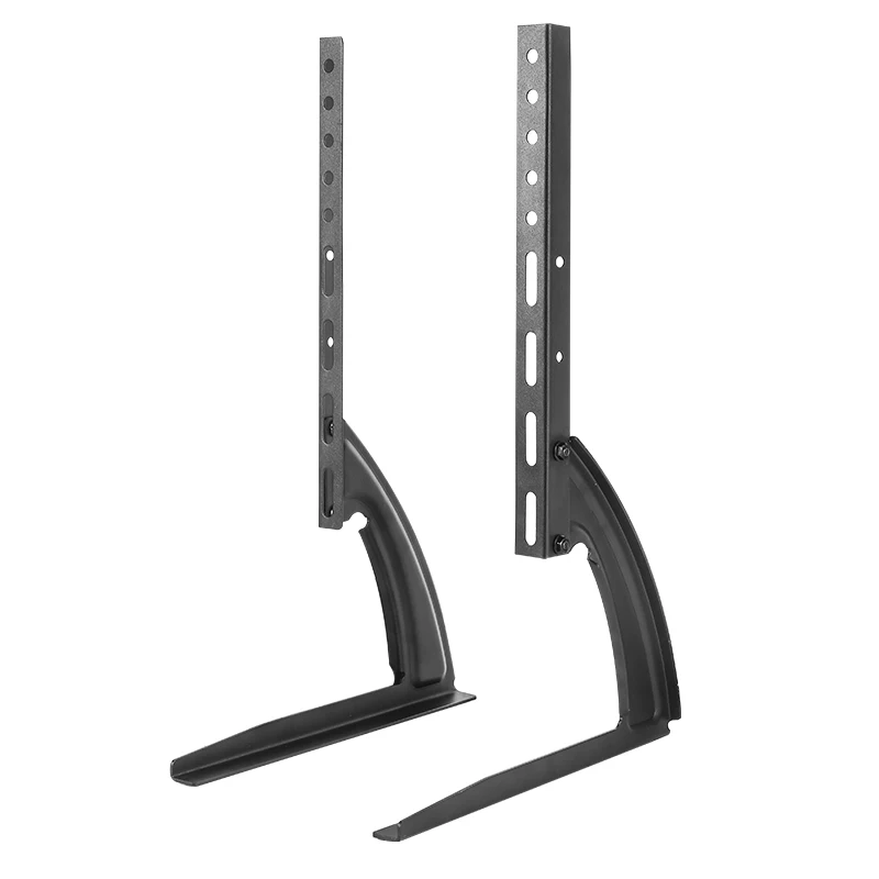

24"-42" TV Table Desktop Stands Height Adjustable Monitor Screen Mount Base Bracket led lcd Modern Steel Metal Display Universal, Black