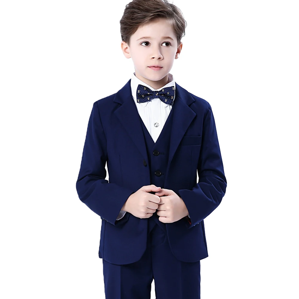 

5 pcs baby kids boys boutique outfits suit for boys clothes, Black, navy and other colors