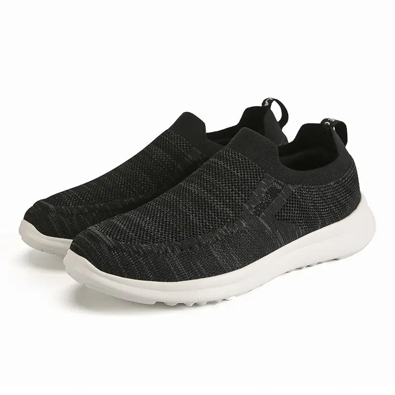 

Business Flat Mesh Upper Sneakers New Breathable Slip-on Anti-slipper Lightweight Shoes