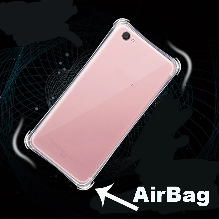 

Phone Case Accept Custom 1mm Airbag Shockproof Transparent TPU Mobile Phone Back Cover for Vivo Y53 2017