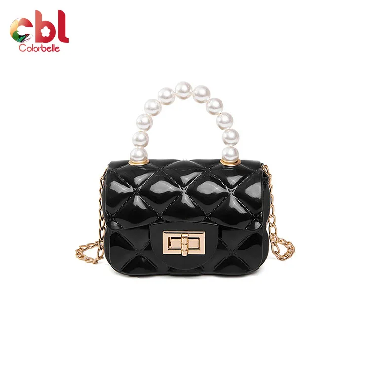 

wholesales jelly handbag women crossbody cute bags little girl kids purse mini handbags, Black,colorful