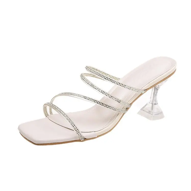 

2021 New Crystal sandals for ladies with high heel, Shown