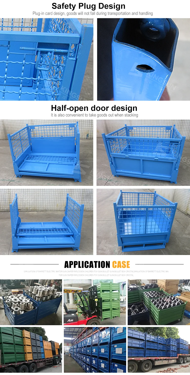 Collapsible Stacking Steel Wire Mesh Pallet Box Metal Rack Stillage