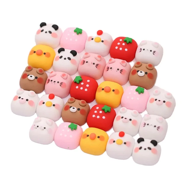 

Resin Kawaii Cartoon Animal Bread Series Flat Back Resin Cabochons Scrapbooking DIY Jewelry Craft Decoration Accessories